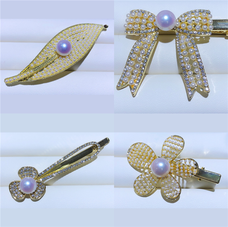 韩版珍珠弹簧夹爆款网红发夹