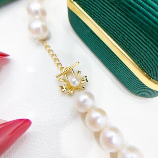 DIY配件 S925纯银蝴蝶结款链条OT扣珍珠项链手链收尾连接配饰银扣