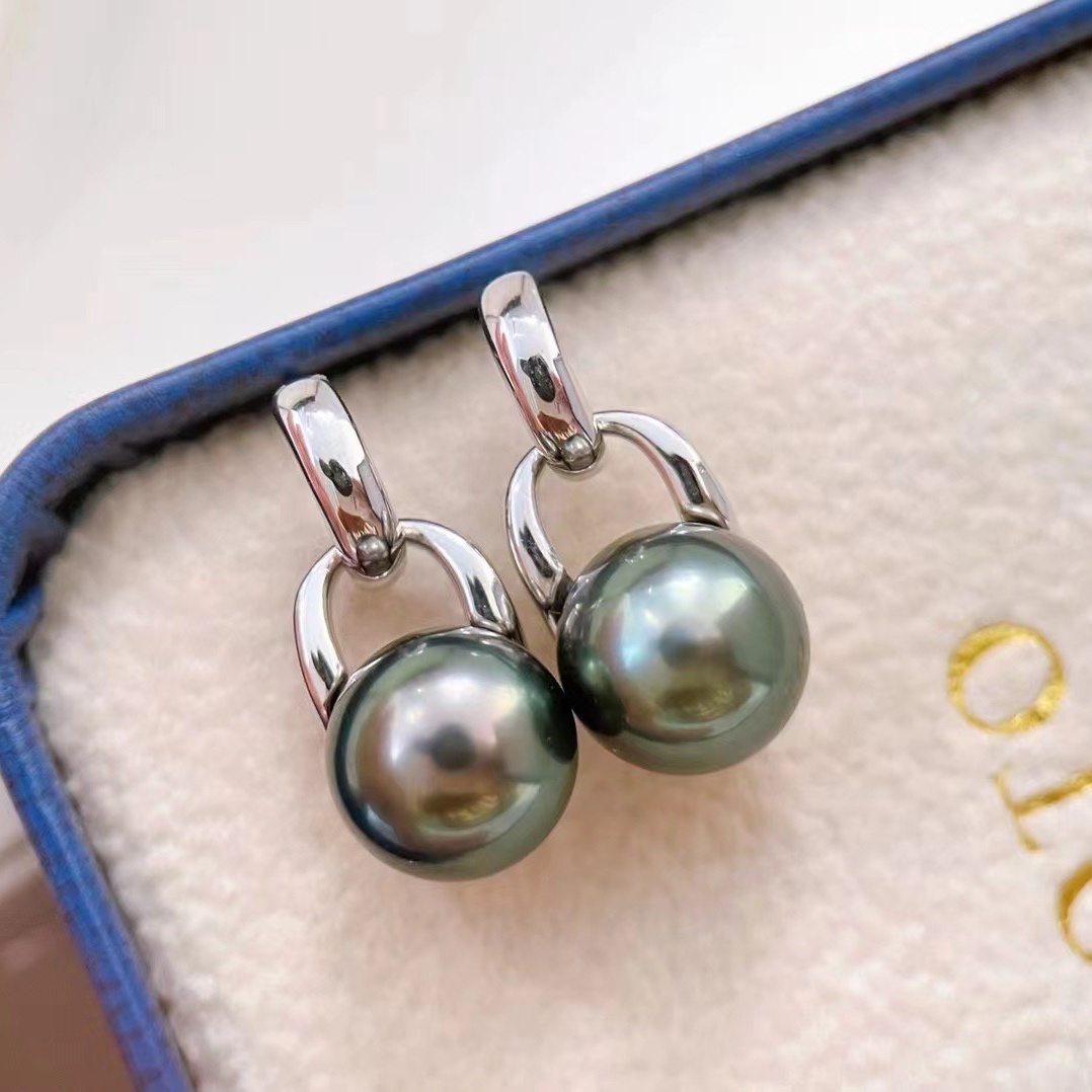 珍珠配件纯银简约设计耳钉
