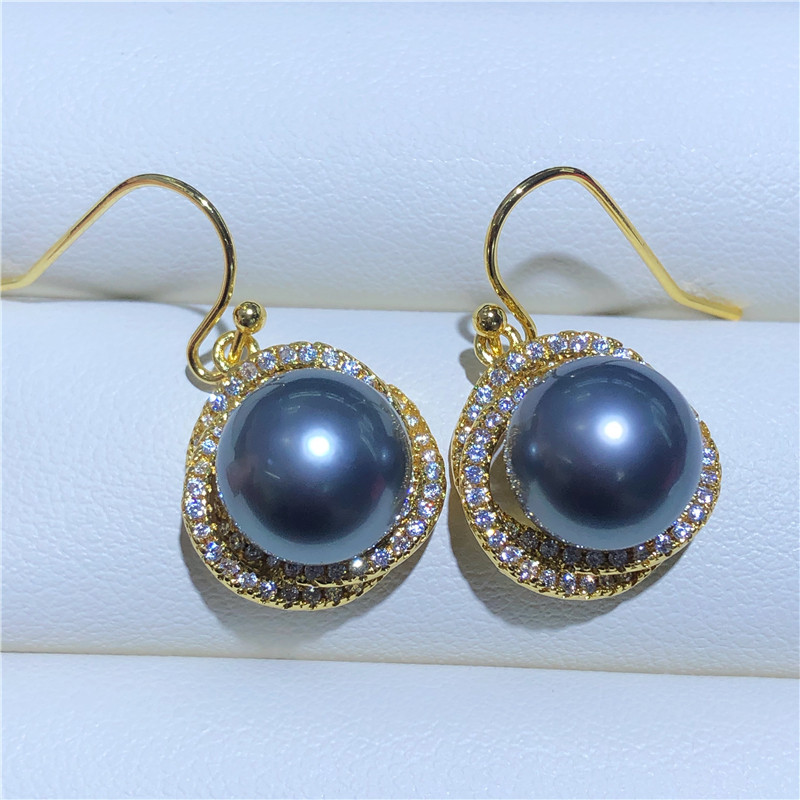 DIY珍珠配件 18K包金铜厚镀金鸟巢款设计感耳环耳钩半成品空托女