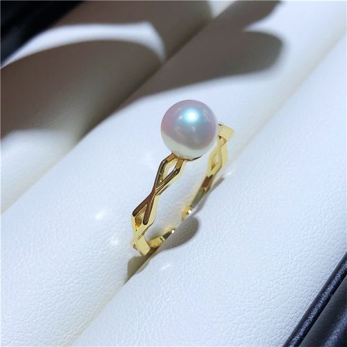 金色配件镂空简约线条感开口戒指