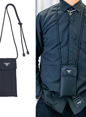 极简手机包轻量便携户外休闲装手机迷你斜挎小包挂脖包手机袋尼龙