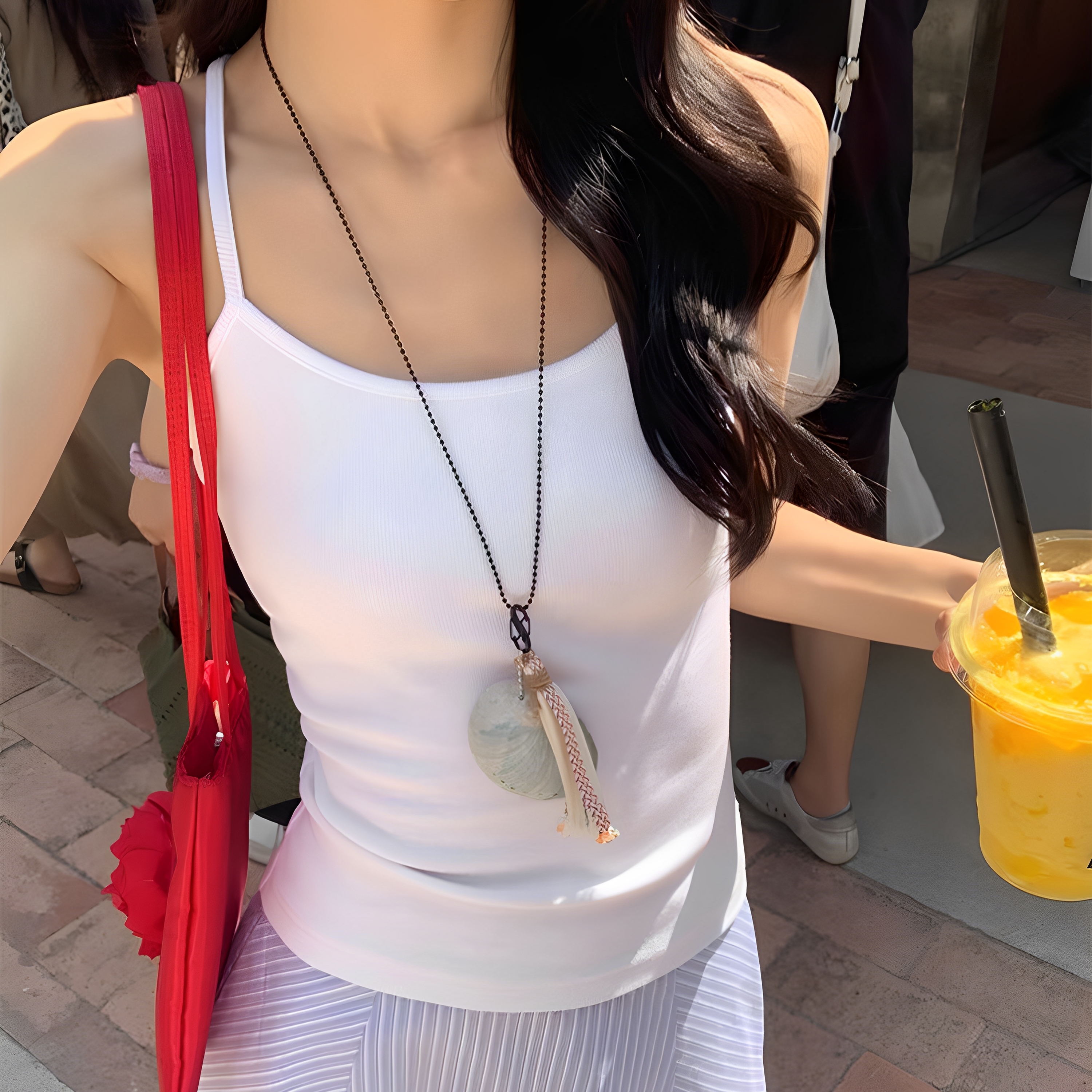 纯欲风性感辣妹工字吊带背心女带胸垫夏季内搭外穿修身显瘦上衣潮