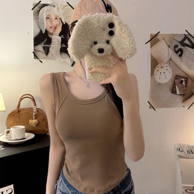 纯欲磨毛吊带背心高级感保暖上衣