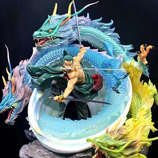 海贼王GK大号双头雕黑珍珠罗罗诺亚索隆三龙索隆 GK 手办摆件模型