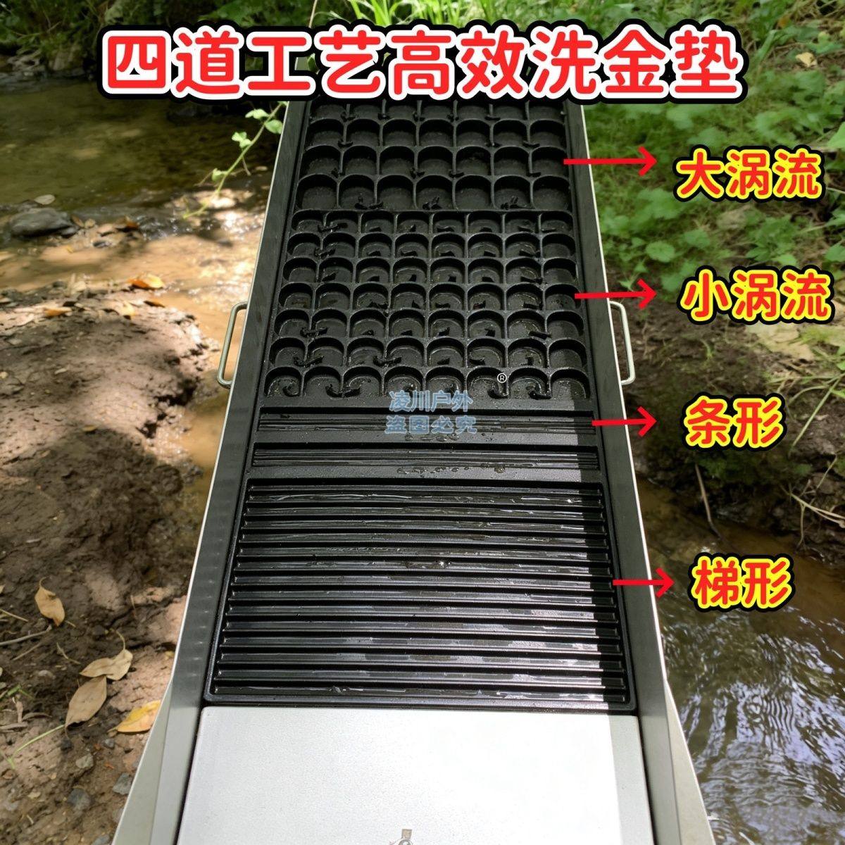 淘金神器升级款涡流鎏金淘金溜槽超滤小型洗金便携式无动力工具全