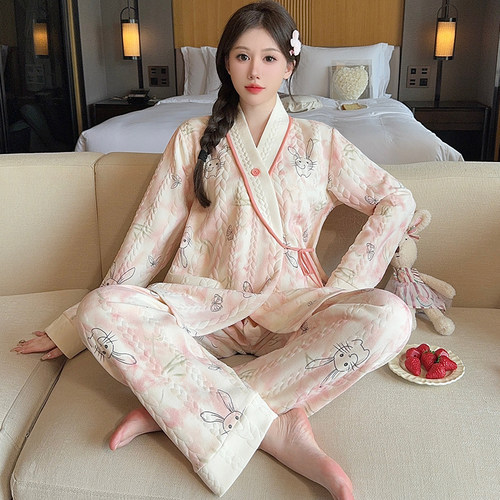 销量1万+月子服孕妇冬加厚家居服