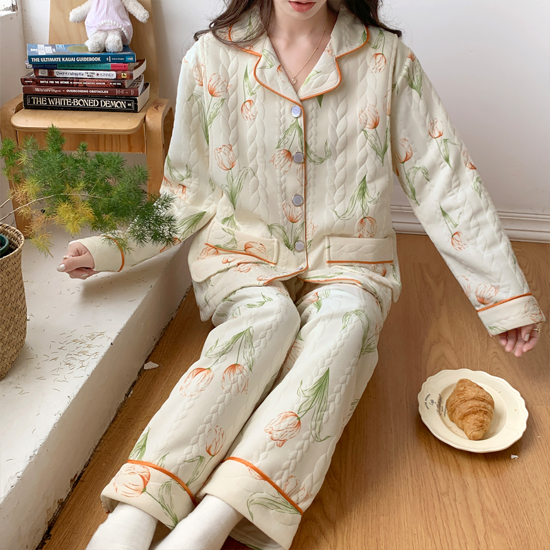 空气棉月子服秋冬产后纯棉十月份产妇坐月子孕妇睡衣春秋喂奶专用