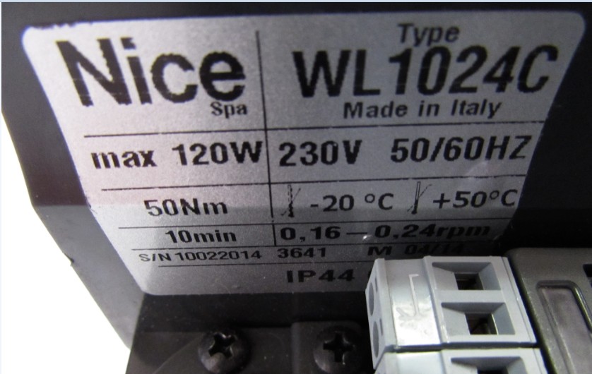 Nice【 WL1024C一台 3.6公斤在14-2询价