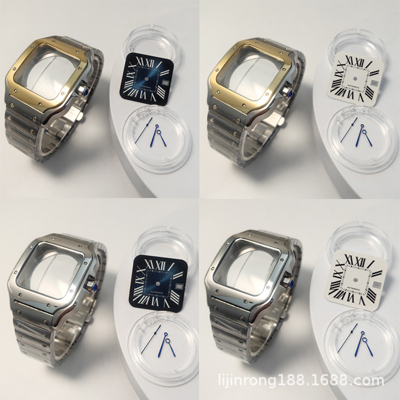 DIY改装手表代用山度士38mm 316L表壳 矿物质镜面 适合装NH35机芯
