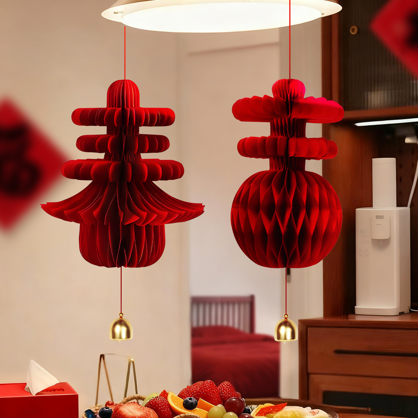 新年挂件马年立体春字灯笼挂饰