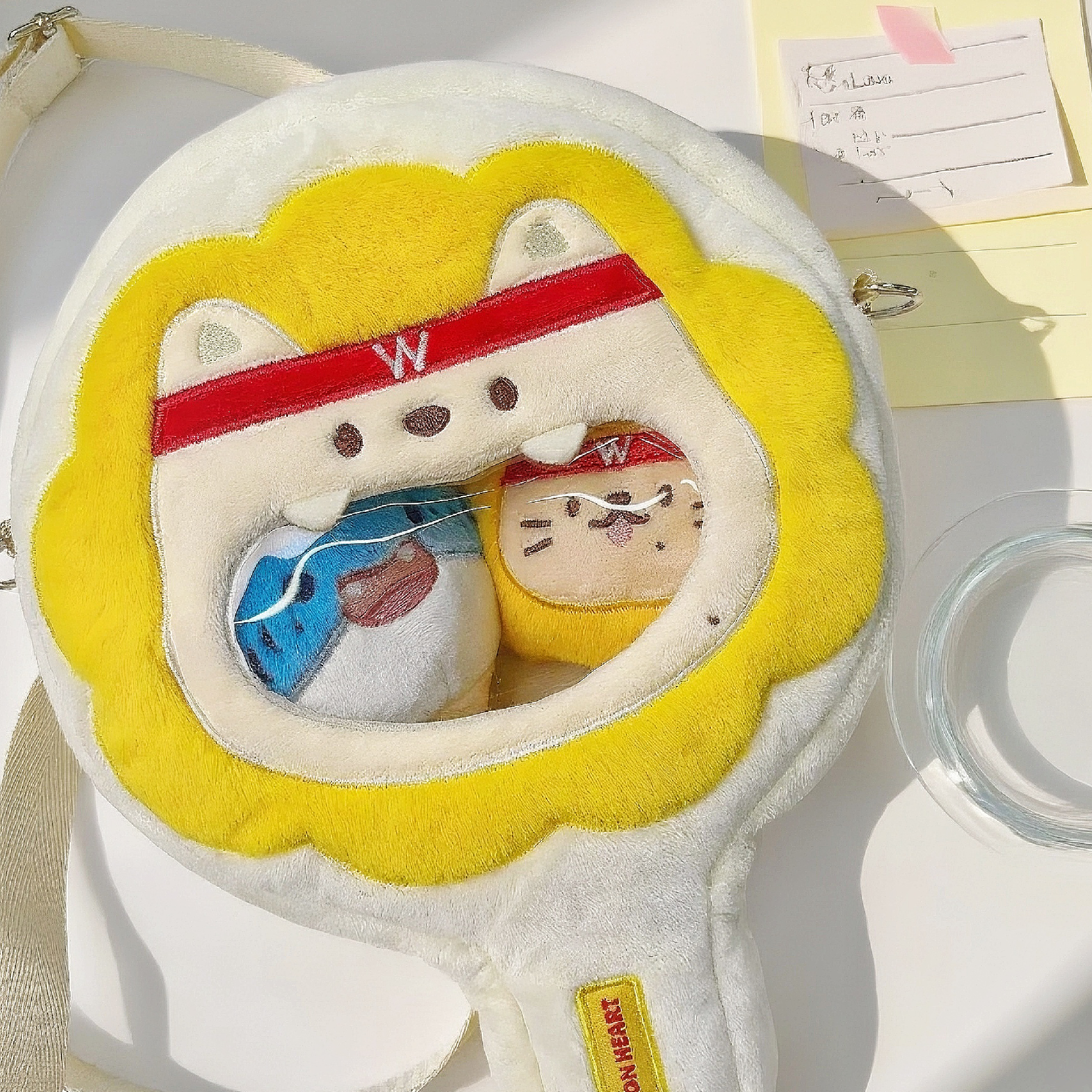 豆力觉醒莎头毛绒痛包娃包球拍包