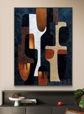 高级黑色沙发装饰画玄关过道艺术装饰画设计师定制画酒店民宿壁画