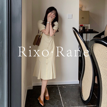 高级感复古泡泡袖 Rane 鱼尾开叉连衣裙 时髦有质感⭐法式 法国Rixo