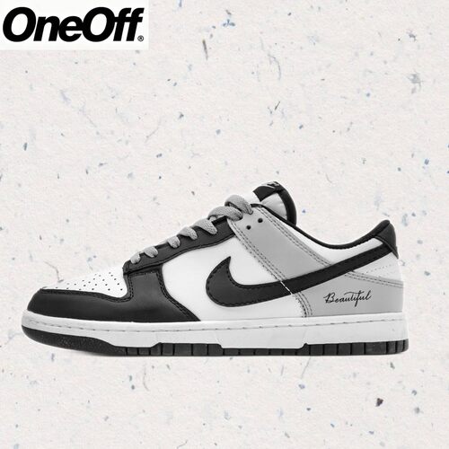 【定制球鞋】Nike Dunk影子灰熊猫墨影喷墨防滑低帮板鞋 男女同款