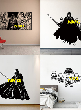 星球大战墙贴达斯·维达千年隼MILLENNIUM FALCON黑武士海报墙贴