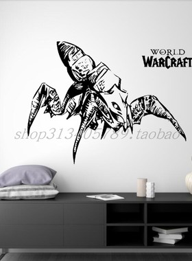 WOW魔兽世界魔幻坐骑红色其拉作战坦克个性居家背景墙装饰墙贴