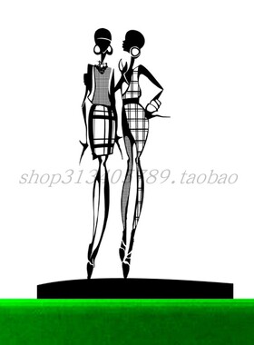 模特倩影居家衣柜橱窗墙贴画