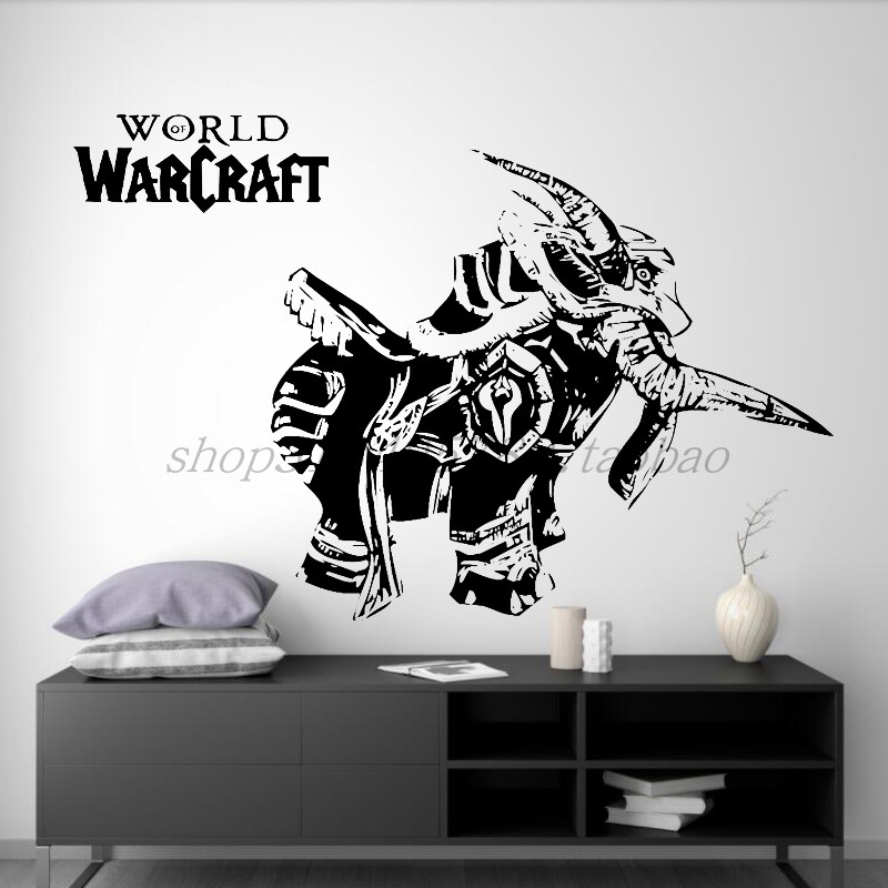 WOW魔兽世界埃索达大象坐骑居家背景墙镂空雕刻个性装饰墙贴