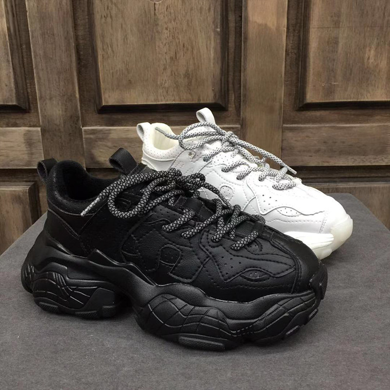 老爹鞋女ins潮春秋韩版厚底增高真皮网红加绒运动鞋女小白鞋超火,女鞋,老爹鞋,淘宝优惠券,粉丝福利购,淘宝优惠卷