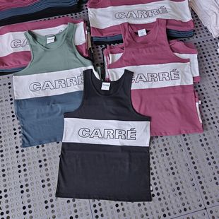 男士 背心篮球运动健身夏季 休闲 纯棉拼接刺绣无袖 美单潮牌大码