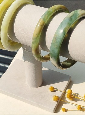 天然岫玉手镯清新古风温柔女