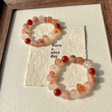 清仓手链玛瑙碧玺盐源百搭发晶