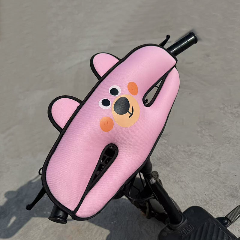 电动车踏板摩托车儿童座椅防撞头枕头电瓶车防撞垫推车童车用熊