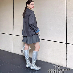 欧洲站DI-SUI2025秋冬装新款女装30009天丝钉珠宽松西装外套