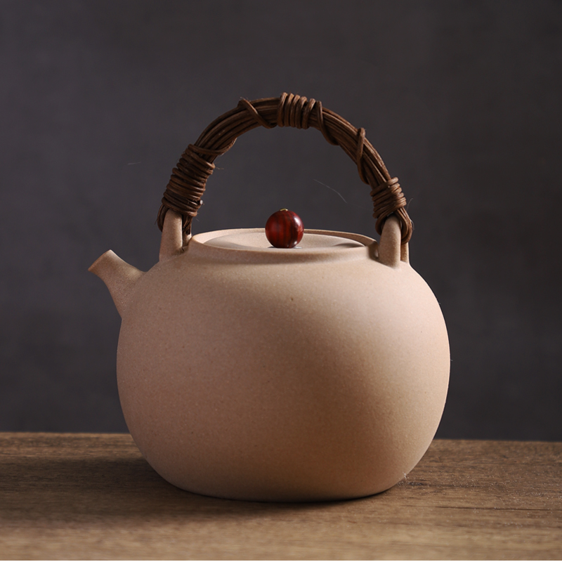 简爱提梁麦饭石明火适用烧水壶