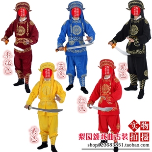 新款戏曲古装舞台演出京剧豫剧武生武将士兵小兵龙套跑堂全金兵衣