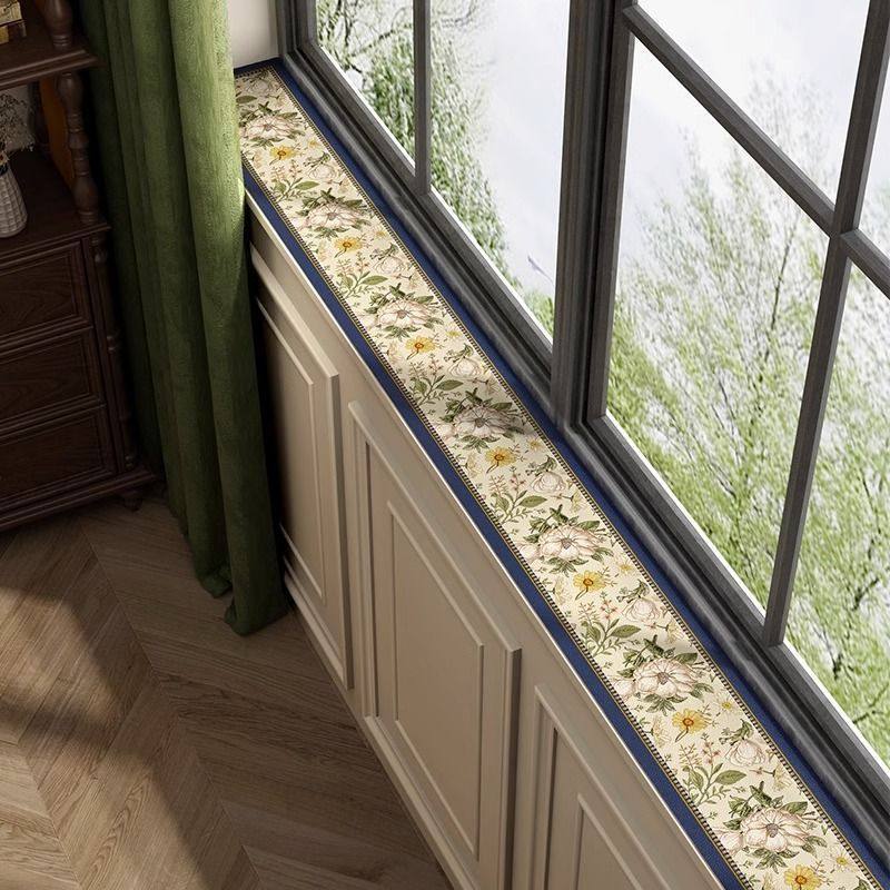 中式复古花卉窗台一抹净极窄垫子Pvc防尘保护窗沿防滑改造可裁剪,居家布艺,万能盖巾,淘宝优惠券,粉丝福利购,淘宝优惠卷