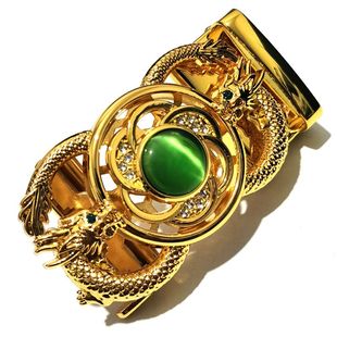 新款龙时来运转旋转自动扣皮带头 男士高档裤带扣头腰带卡扣配3.5