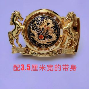 新款玉石皮带扣头男合金自动扣腰带扣搭配 3.5cm宽皮带潮流网红款