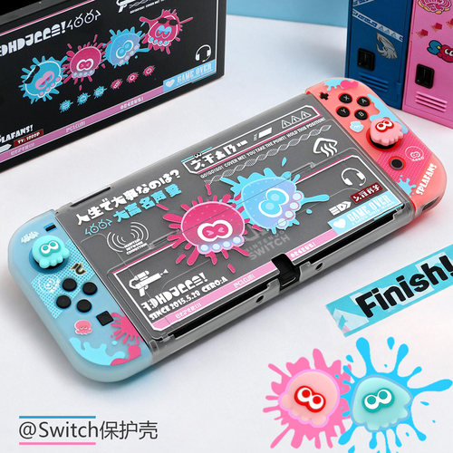 原创喷射战士switch oled保护壳Switch2保护套适用任天堂ns分体壳
