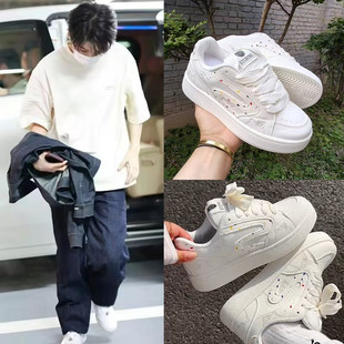 TFBOYS王俊凯同款百搭小白鞋校园风透气休闲鞋简约日常厚底板鞋