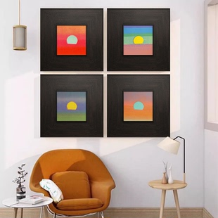 安迪沃霍尔日出多巴胺玄关装饰画波普风小众艺术高级感客厅壁挂画