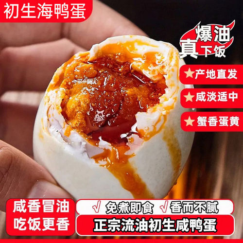 丁山河初生海鸭蛋20枚900g黄泥烤鸭蛋不咸初生蛋流油起沙早餐熟食