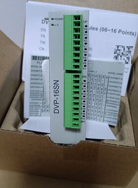 台达DVP16SN11T，工程余料，实拍图如下，配件齐全，功