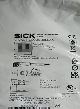 SICK西克连接线YF2A14-100UB3XLEAX M1