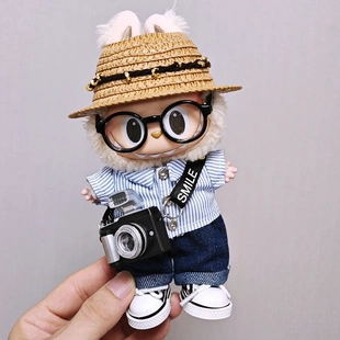 一二三代娃衣 夏野家 Labubu娃衣15cm17cm拉布布娃衣夏野通勤装