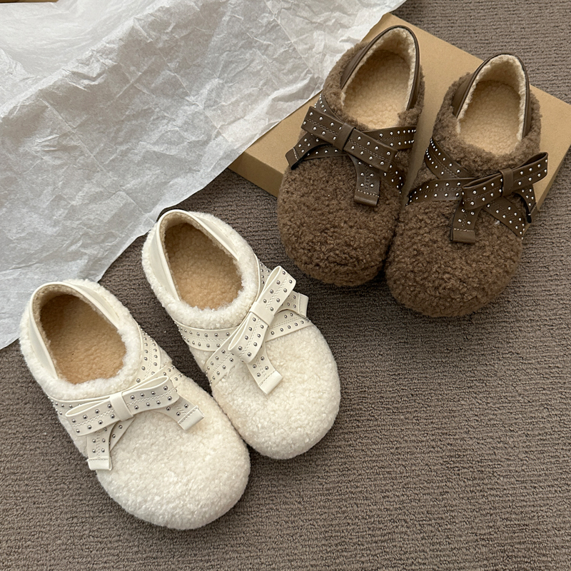 加绒保暖外穿两穿勃肯棉鞋女