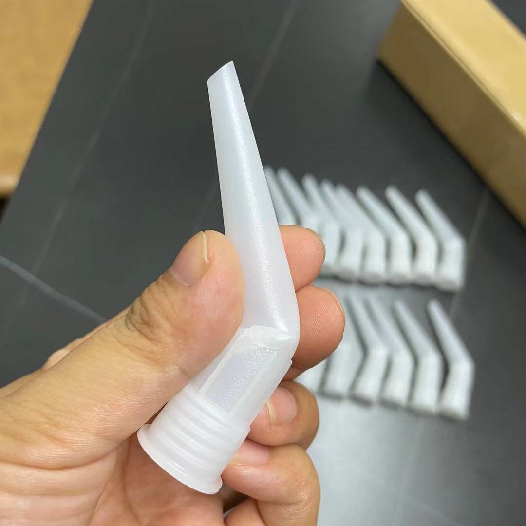 美容胶通用款 弯头胶嘴美缝硬胶嘴弯嘴直角玻璃胶弯嘴胶嘴外径2cm图片