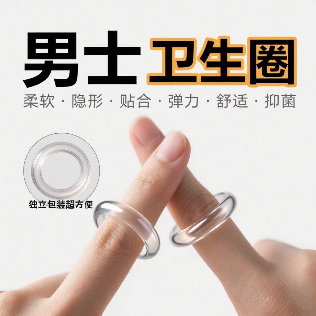 新款男士辅助矫正卫生圈软硅胶O型圈贴合防脱透明高级男士卫生巾,洗护清洁剂/卫生巾/纸/香薰,私处湿巾,淘宝优惠券,粉丝福利购,淘宝优惠卷