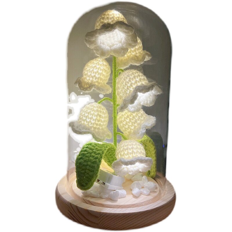 LILY OF THE VALLEY NIGHT LIGHT HAND-KNITTED DIY CROCHET MATERIAL PACK GIFT CHIME LANTERN ORNAMENT FOR GIRLFRIEND