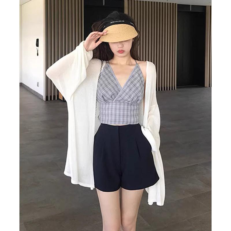 薄款中长款冰丝针织防晒开衫女