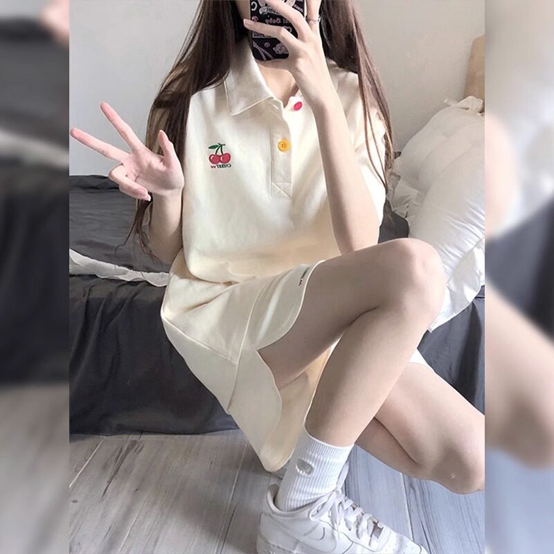 学院风polo衫短袖t恤套装