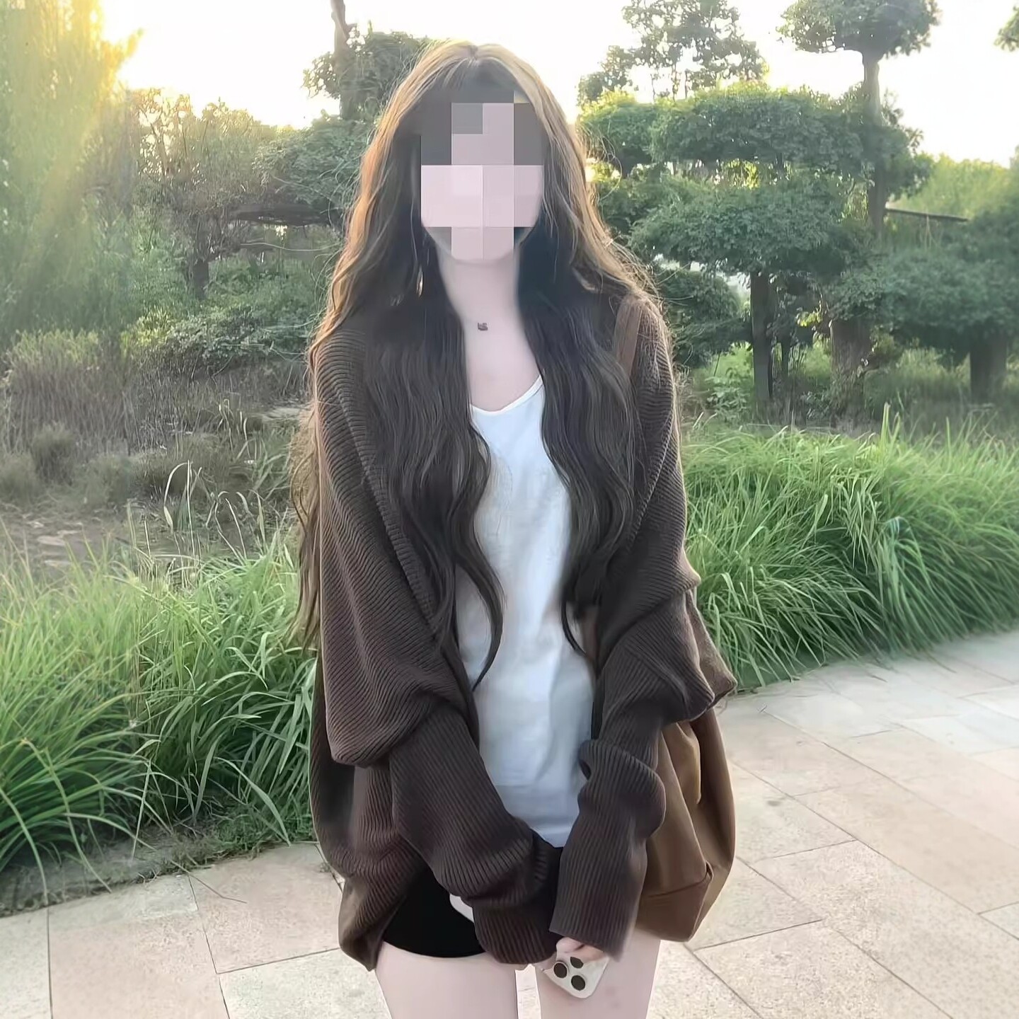 日系美拉德针织开衫女秋季宽松