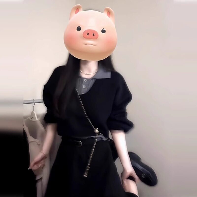 高级感新款初秋季整套黑色连衣裙