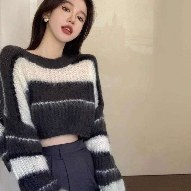 毛衣设计感小众性感针织衫高级感